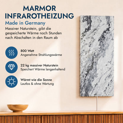 Natuursteenverwarming 800 watt inclusief thermostaat