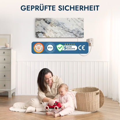 Natuursteenverwarming 800 watt inclusief thermostaat