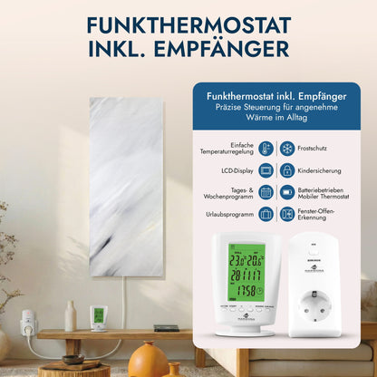 Natuursteenverwarming 800 watt inclusief thermostaat