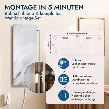 Natuursteenverwarming 800 watt inclusief thermostaat