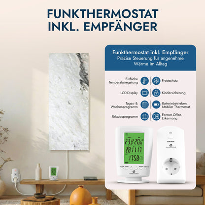 Natuursteenverwarming 800 watt inclusief thermostaat